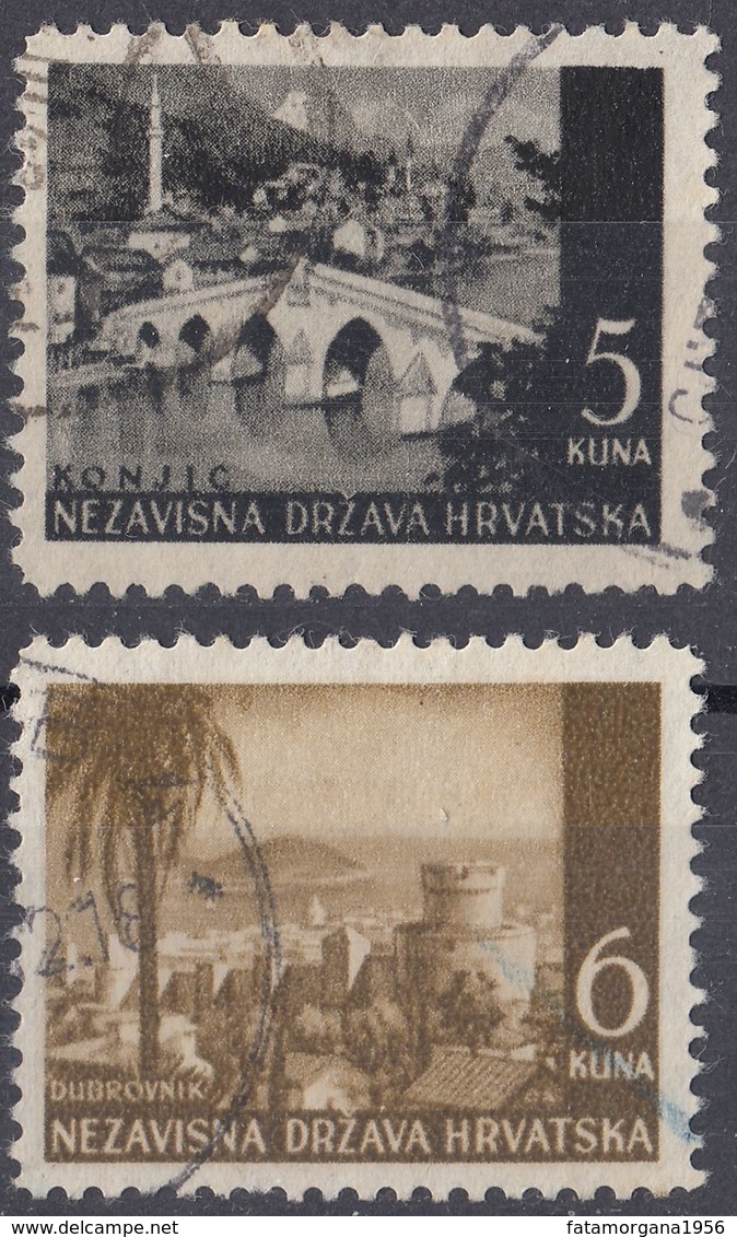 CROAZIA - 1943 - Lotto Di 2 Valori Usati: Yvert 38 E 39. - Croazia