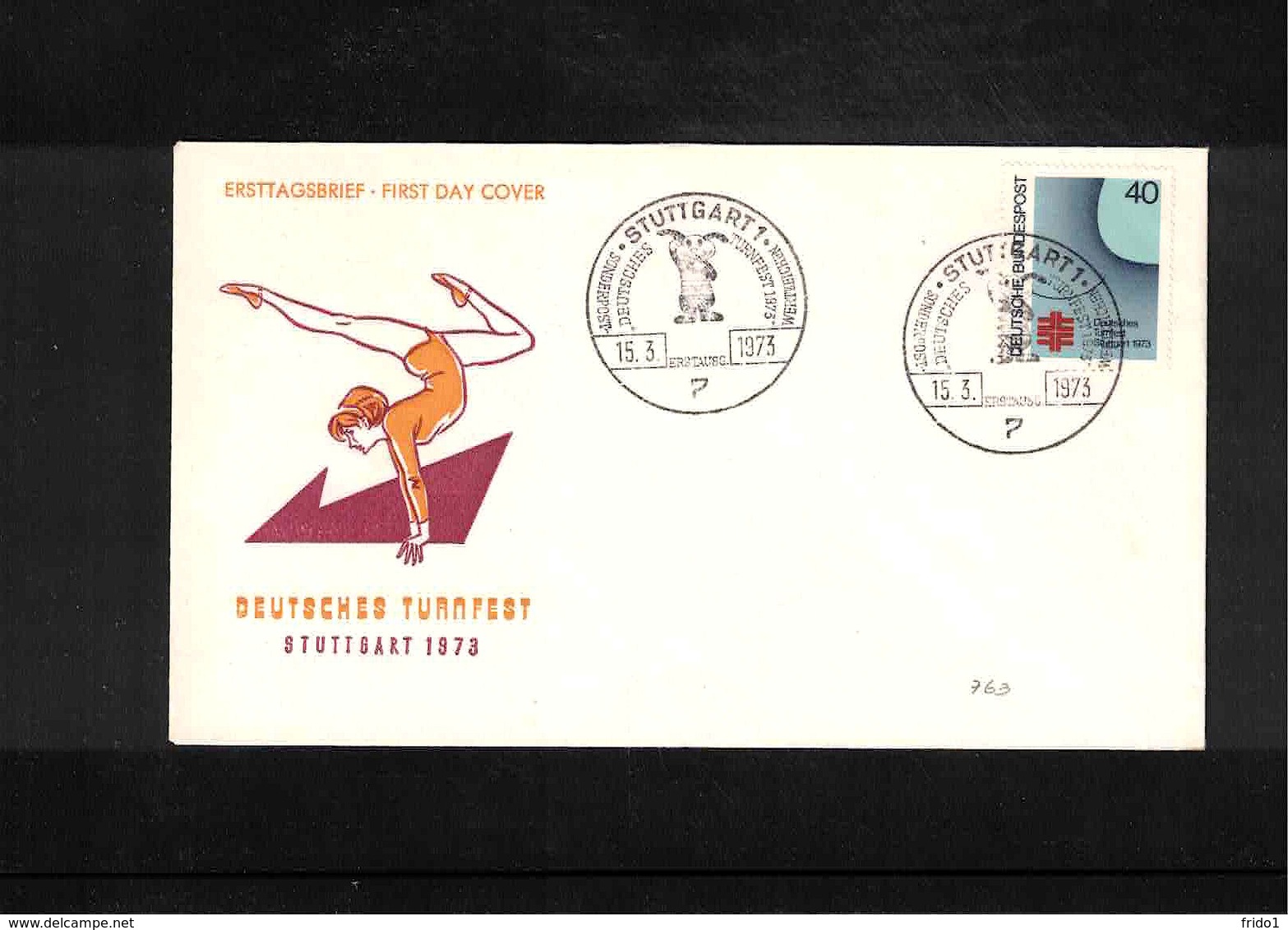 Germany / Deutschland 1963 Gymnastics - Deutsches Turnfest Stuttgart Interesting Cover - Gymnastik