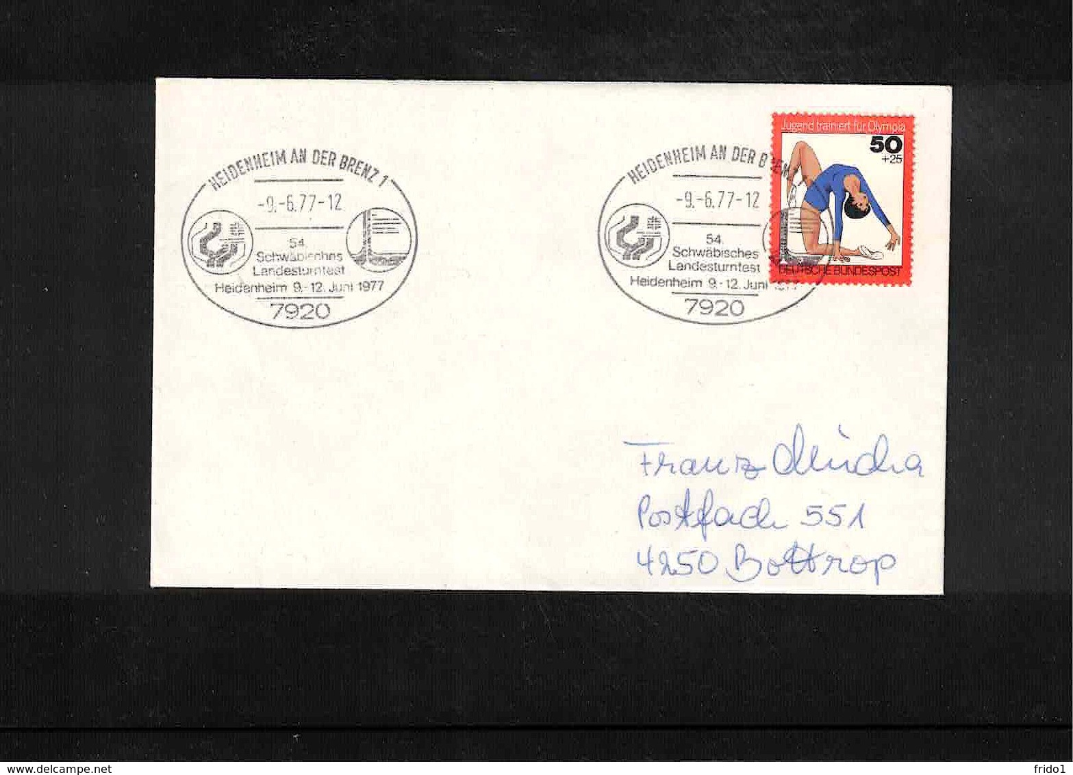 Germany / Deutschland 1977 Gymnastics - Turnfest Heidenheim Interesting Cover - Gymnastik