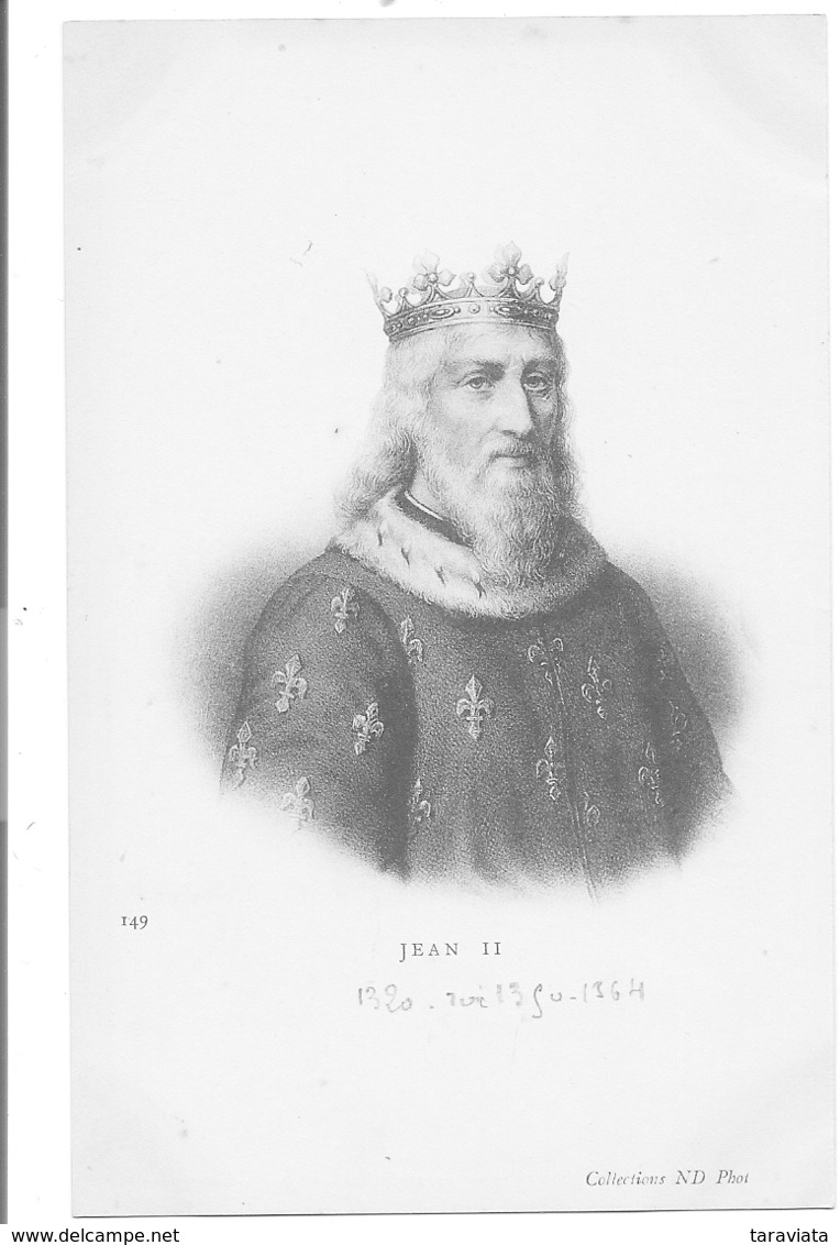 JEAN II Portrait N D  Histoire Phot Dos Simple - Historische Persönlichkeiten