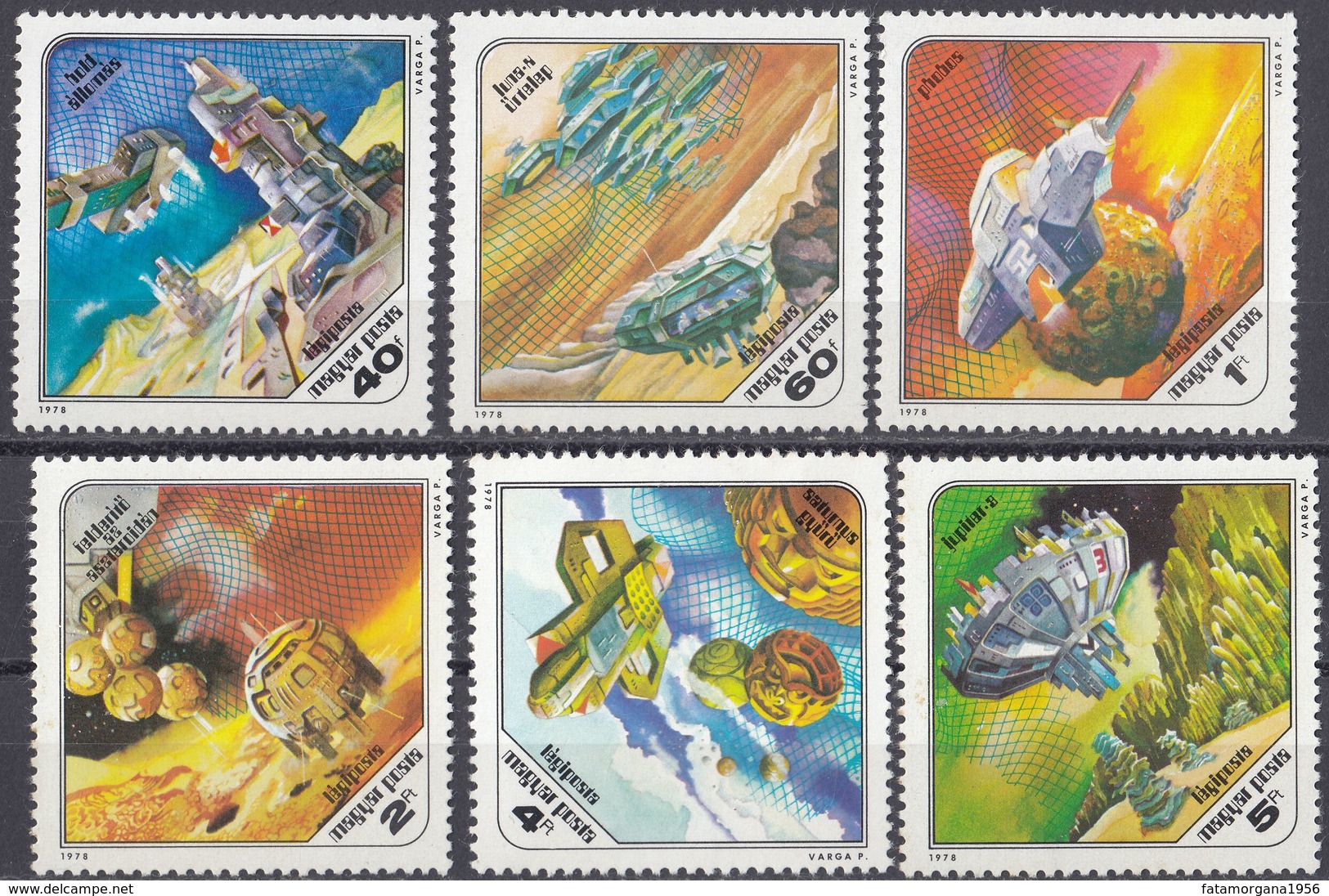 UNGHERIA - 1978 - Lotto Di 6 Valori Nuovi MNH: Yvert Posta Aerea 407/410 E 412/413. - Nuovi