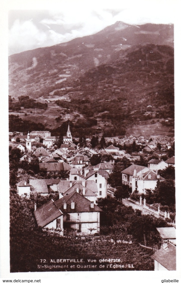 73 -  Savoie - ALBERTVILLE -  Vue Generale - Saint Sigismont Et Quartier De L Eglise  - Carte Glacée - Albertville