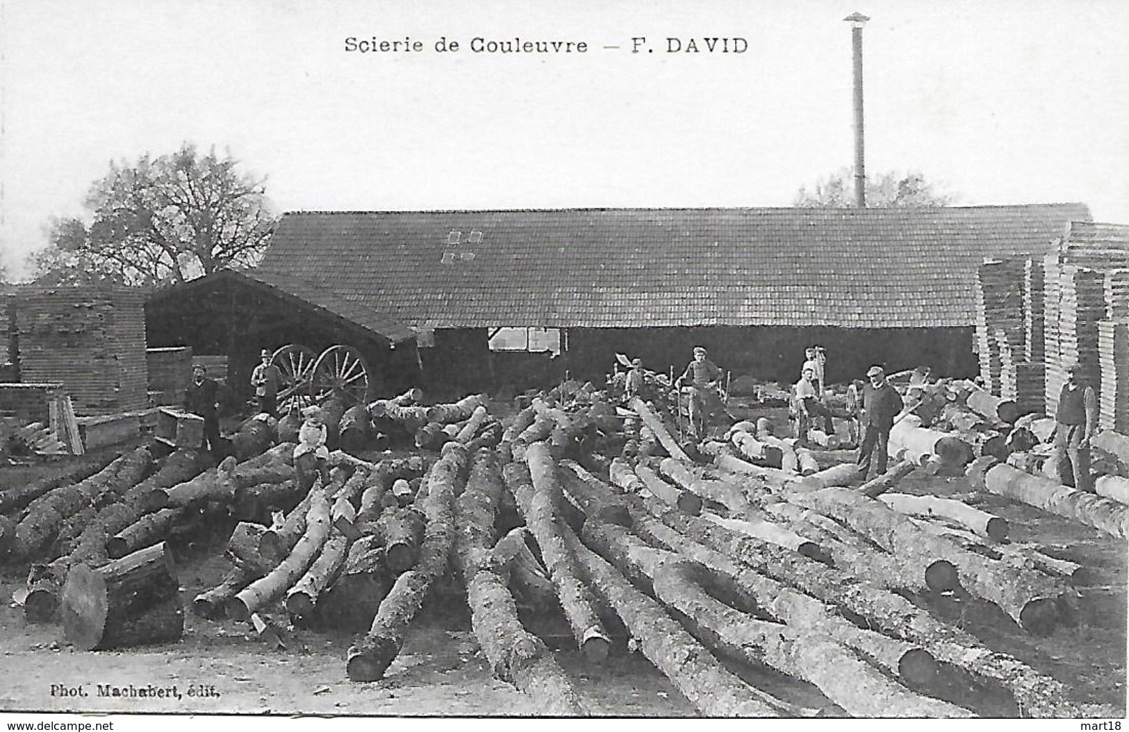 Carte Postale - COULEUVRE (03) - Scierie DAVID - Années 1900 - - Other & Unclassified