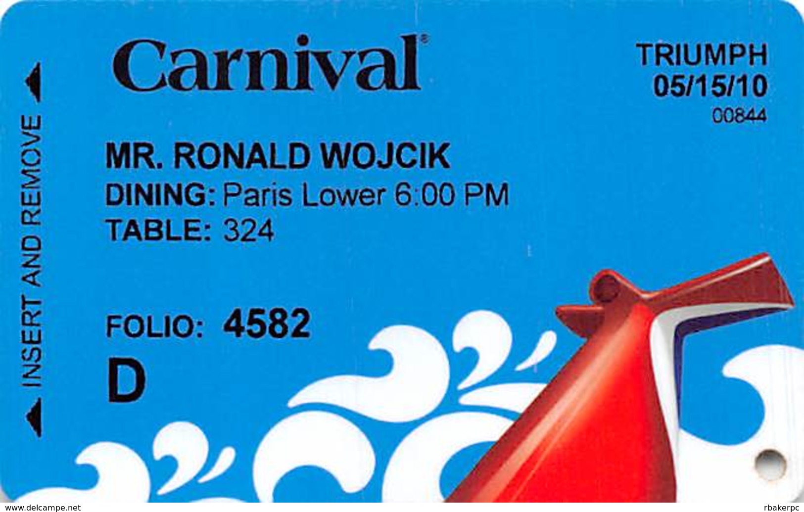 Carnival Cruises - Cruise Ship ID Card / Room Key - Cartes D'hotel