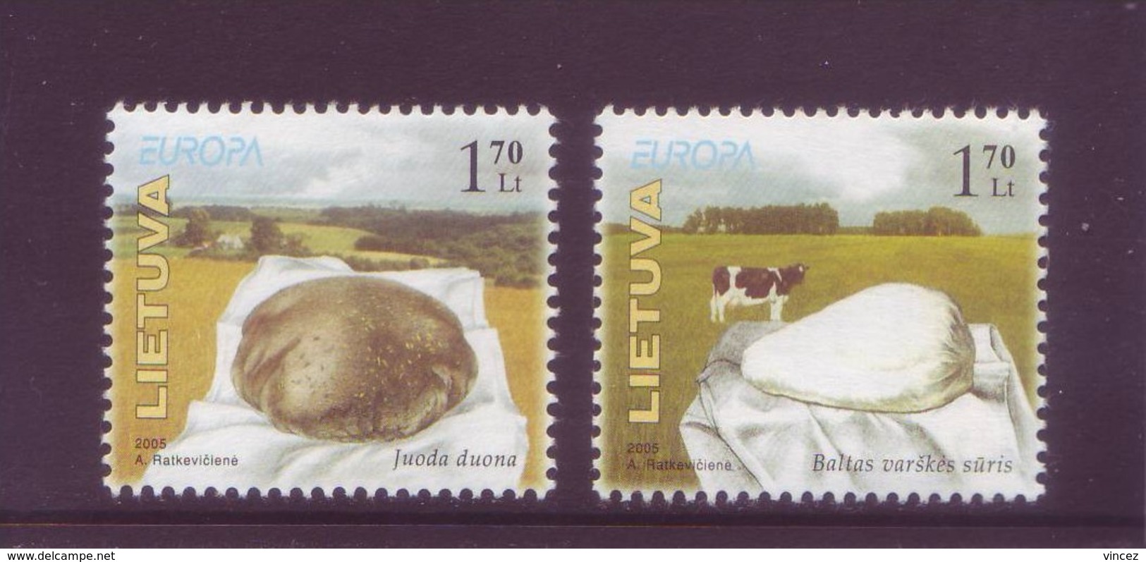 Europa CEPT 2005 - Lituania, Gastronomia, 2v MNH** Integri - 2005