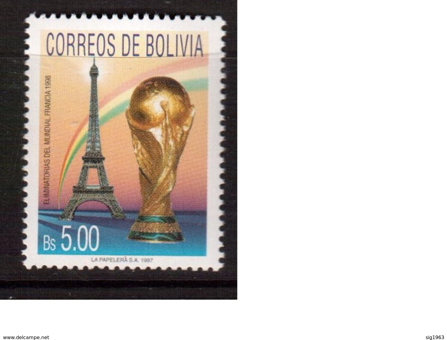 Bolivia-1997,(Mi.1354),Football, Soccer, Fussball,calcio,MNH - 1998 – France