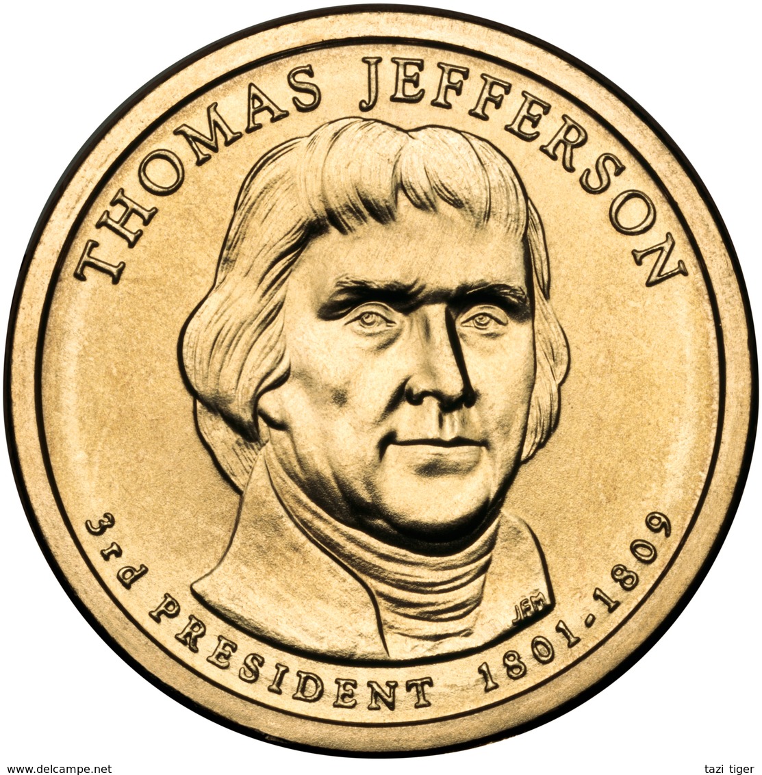 2007 • $1 • US President Thomas Jefferson - 2007-…: Presidents