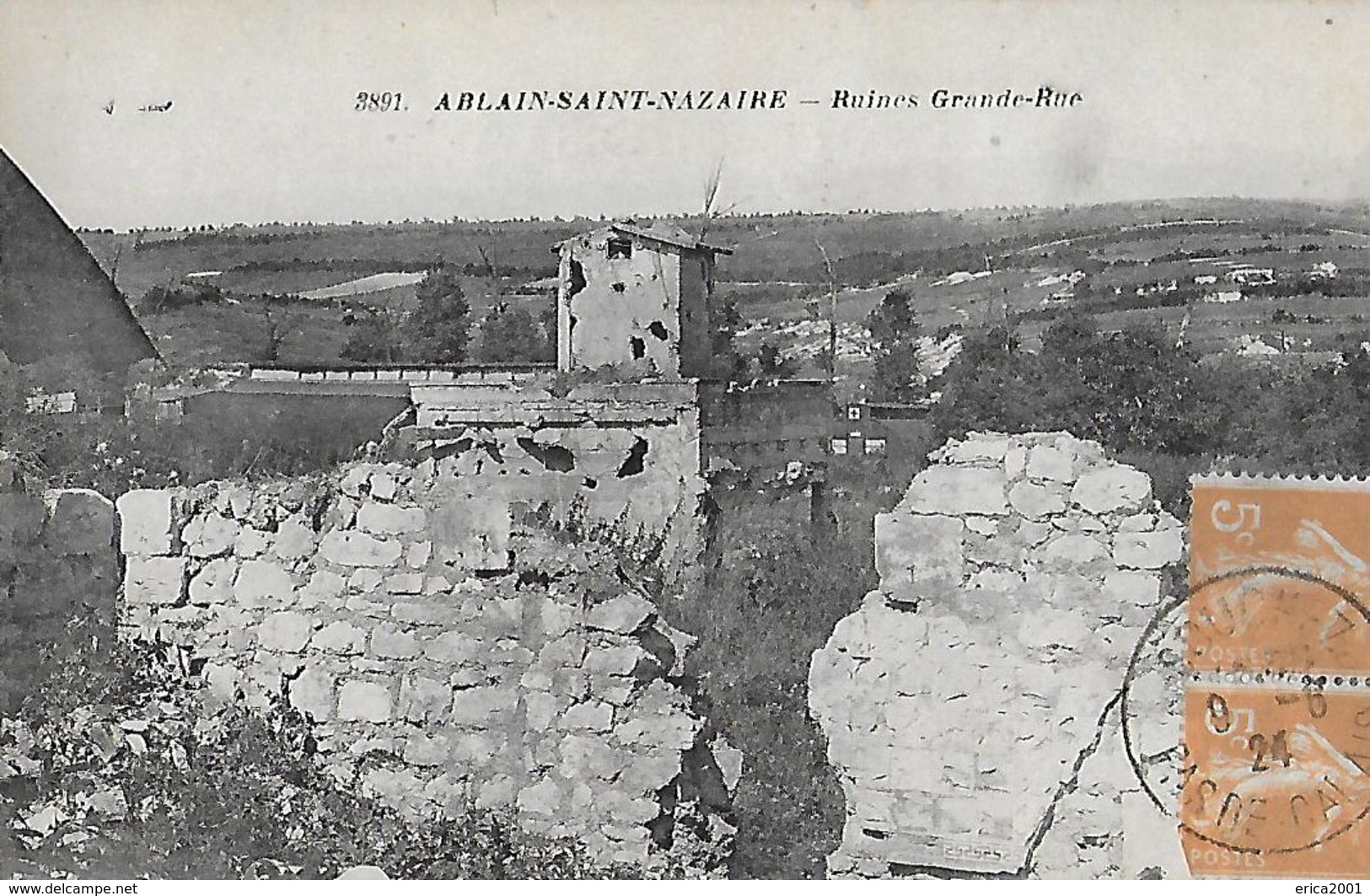 Ablain Saint Nazaire. Les Ruines Situées à Grande Rue. - Autres & Non Classés