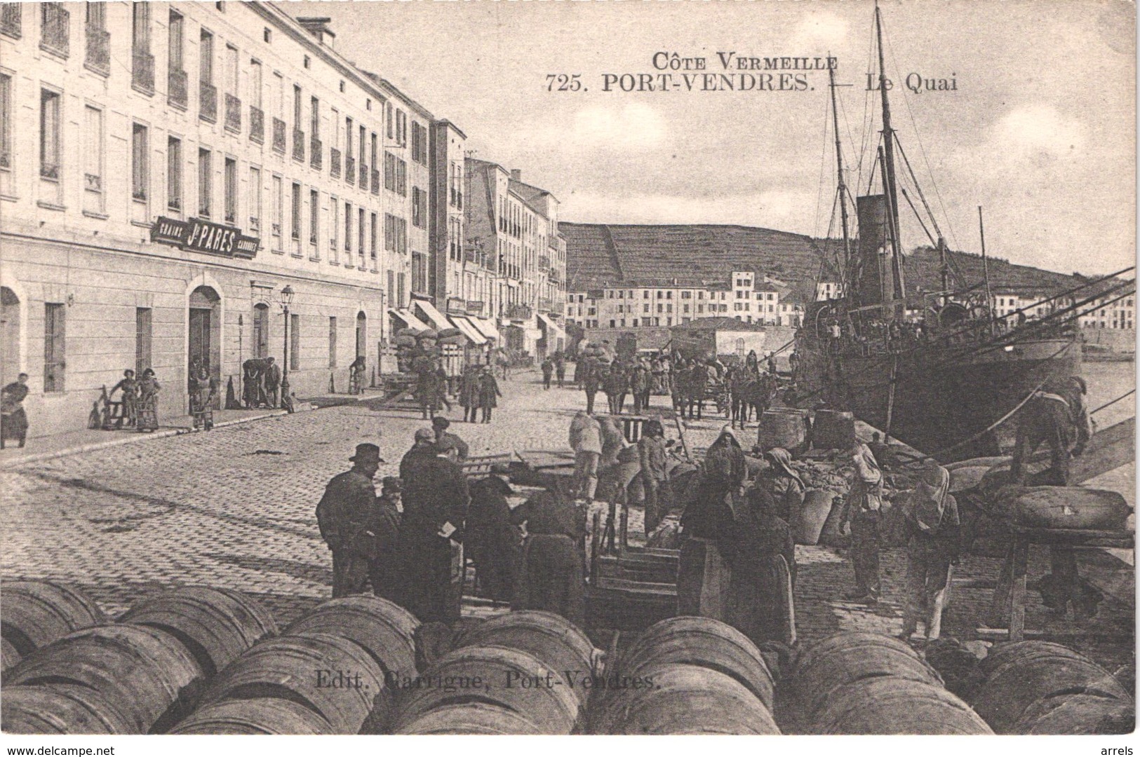 FR66 PORT VENDRES - Garrigue 725 - Le Qaui - Tonneaux De Vins Maison PARES - Animée - Belle - Port Vendres