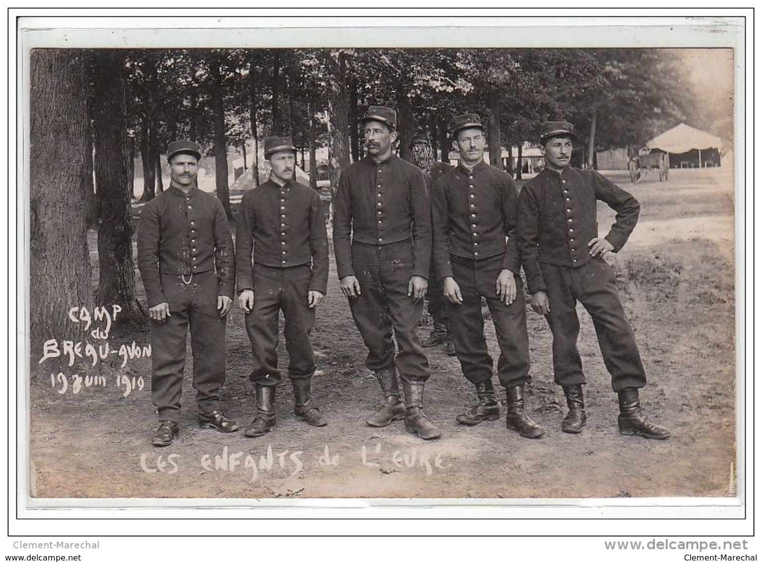 CAMP DU BREAU AVON : 19 Juin 1910 - Les Enfants De L'Eure - CARTE PHOTO - MILITAIRE - Très Bon état - Autres & Non Classés