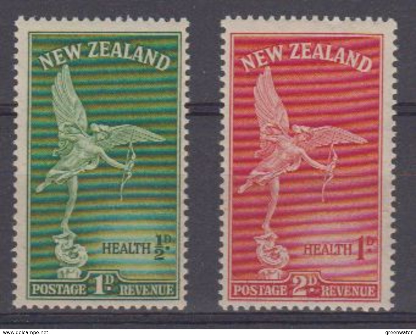 New Zealand 1947 Health / Statue Of Eros 2v ** Mnh (44132) - Ongebruikt