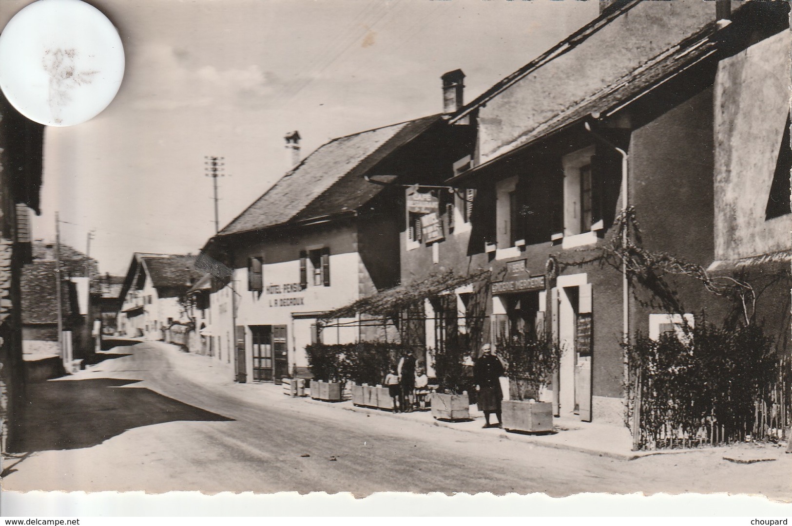 74 - Très Belle Carte Postale Semi Moderne Dentelée De CONTAMINE SUR AVRE  Intérieur Du Village - Contamine-sur-Arve