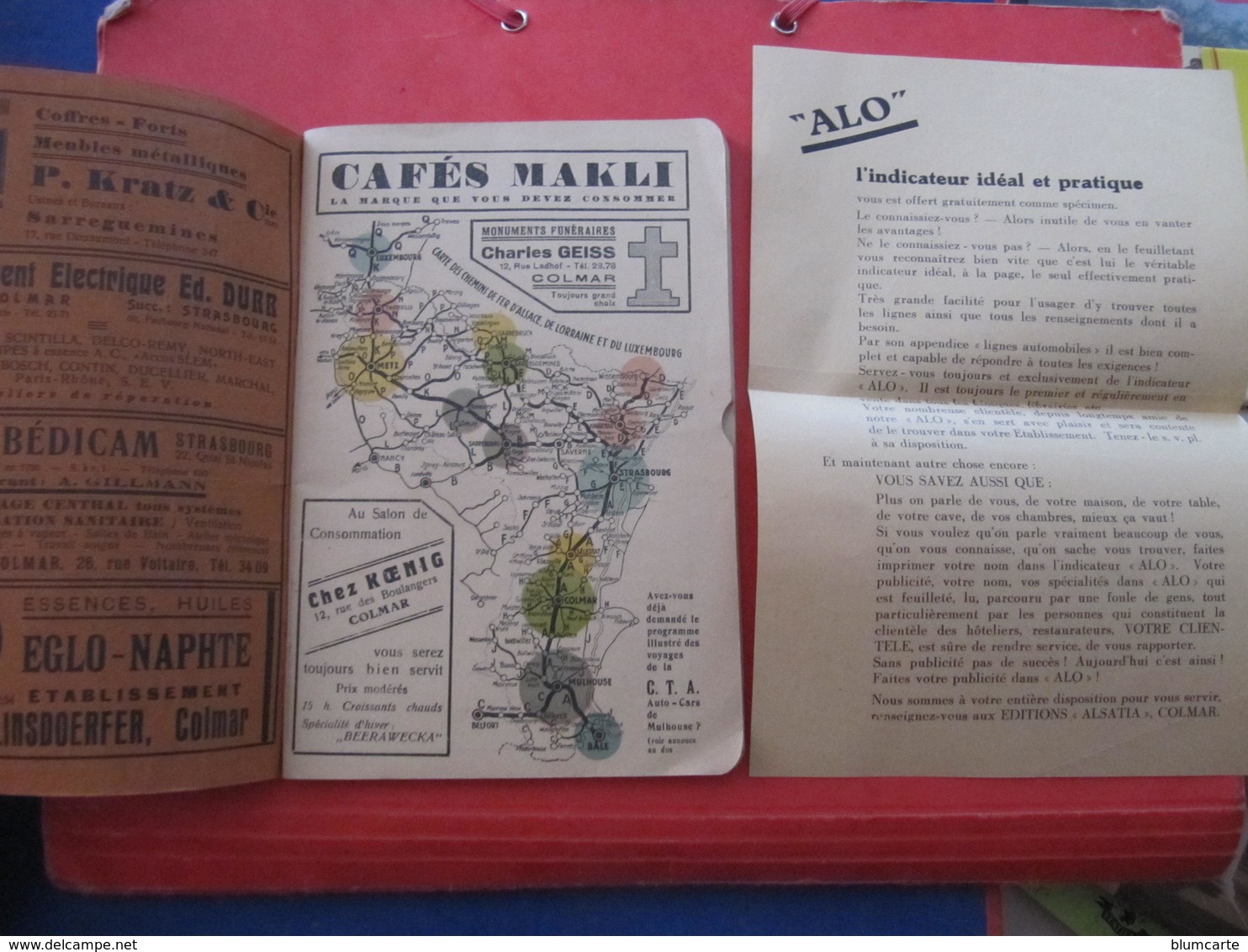 INDICATEUR ALO - ALSACE LORRAINE Et LUXEMBOURG - HORAIRES DE TRAINS - NOMBREUSES PUBLICITES - Dépliants Touristiques