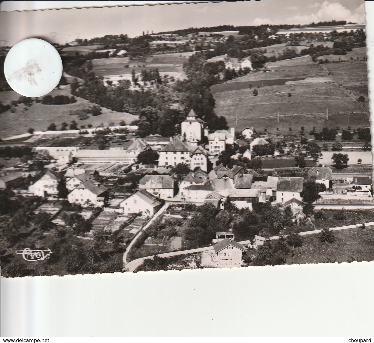 74 - Très Belle Carte Postale Semi Moderne Dentelée De CONTAMINE SUR AVRE   Vue Aérienne - Contamine-sur-Arve