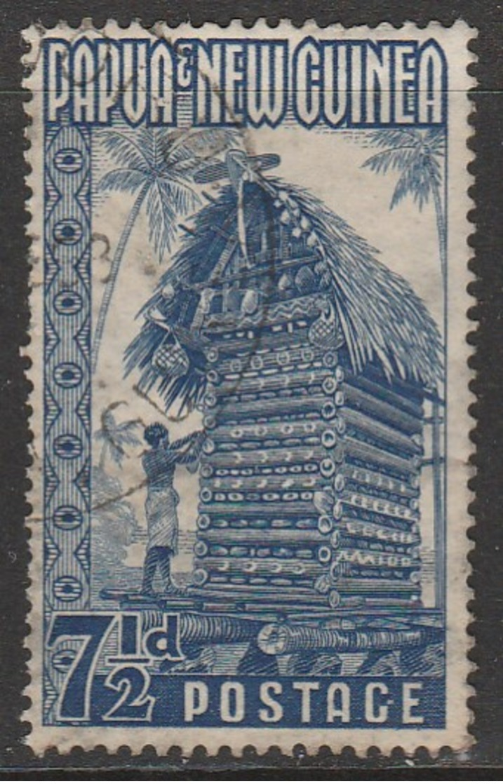 Papua New Guinea 1952 -1960 Local Motives 7½ P Blue SW 12 O Used - Papua New Guinea