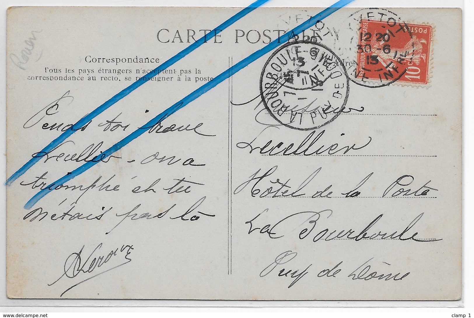 CPA 76 YVETOT ENTREPOT ADOLPHE LEROUX  ** CARTE PEU COMMUNE ** - Yvetot