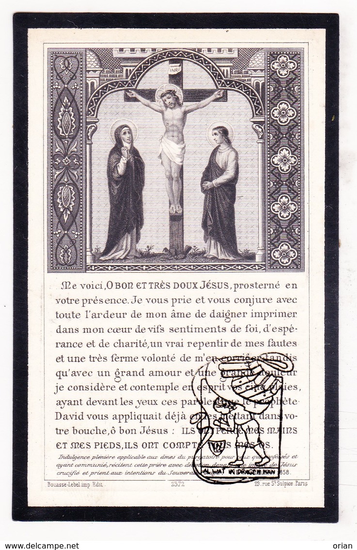 DP Notaris - Louis Leonard VandePutte ° Rumbeke Roeselare 1816 † 1904 X Juliana P. DelaHousse (° Moorsele ) - Images Religieuses