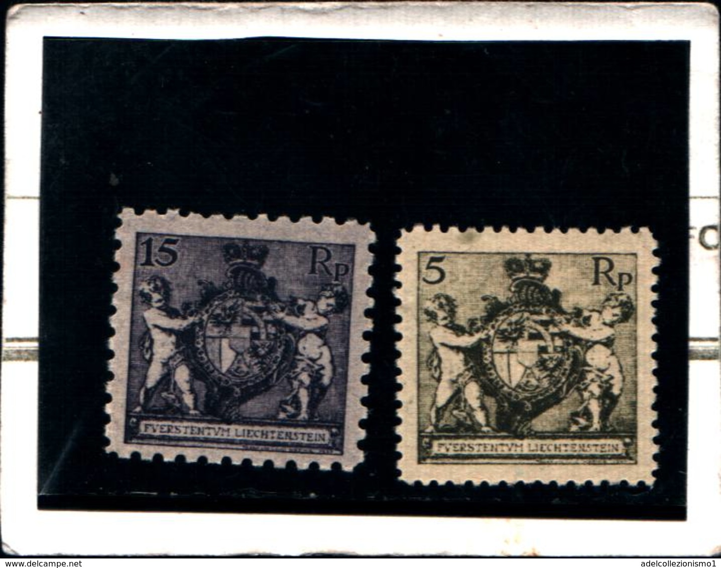 6513B)   FRANCOBOLLI - 1921 LIECHTENSTEIN STEMMA D.9 1/2+ D.12 1/2 -n.51a+47b-mnh** - Nuovi