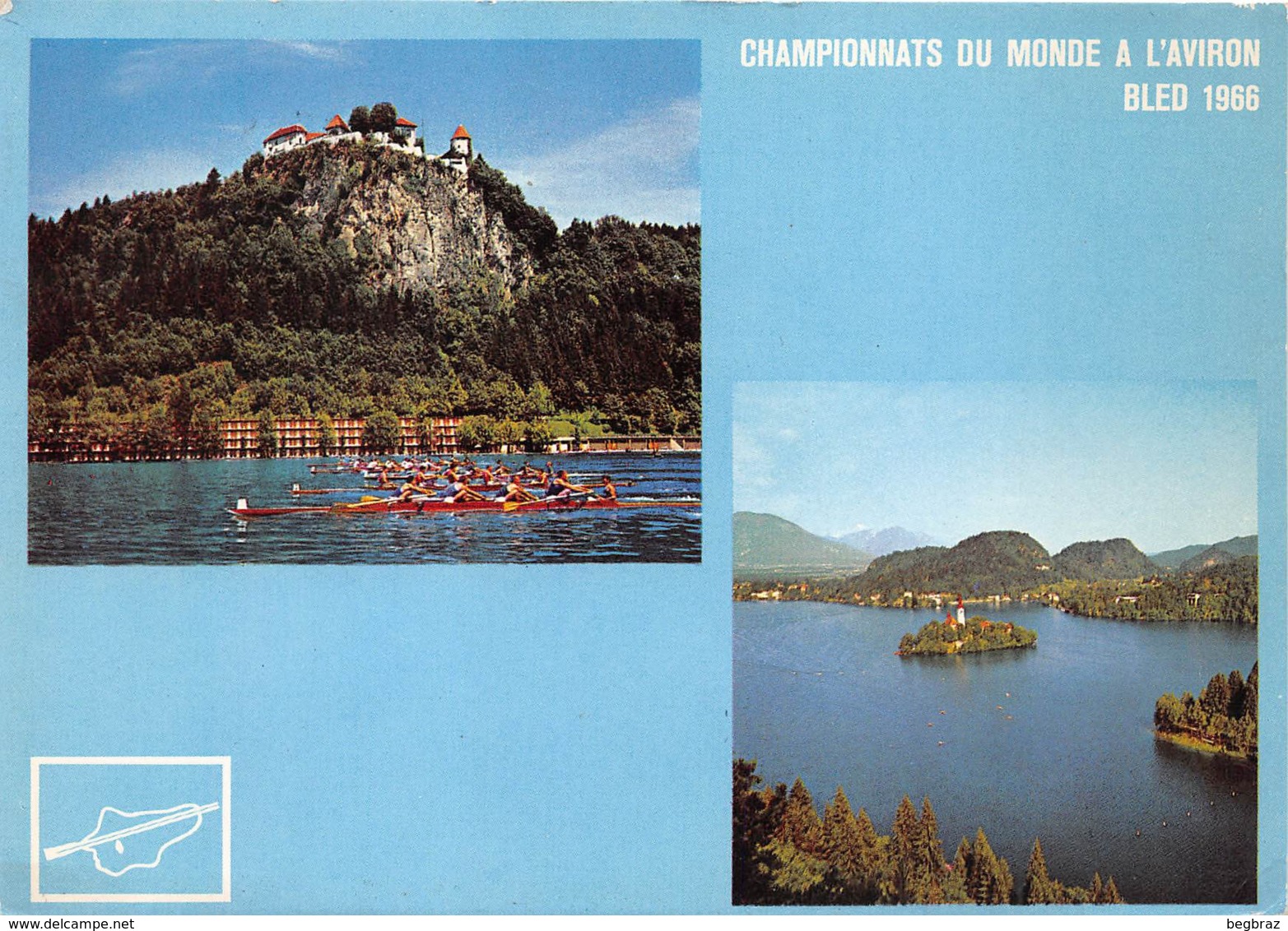 CHAMPIONNAT DU MONDE D AVIRON   BLED 1966  CACHET TIMBRE - Aviron