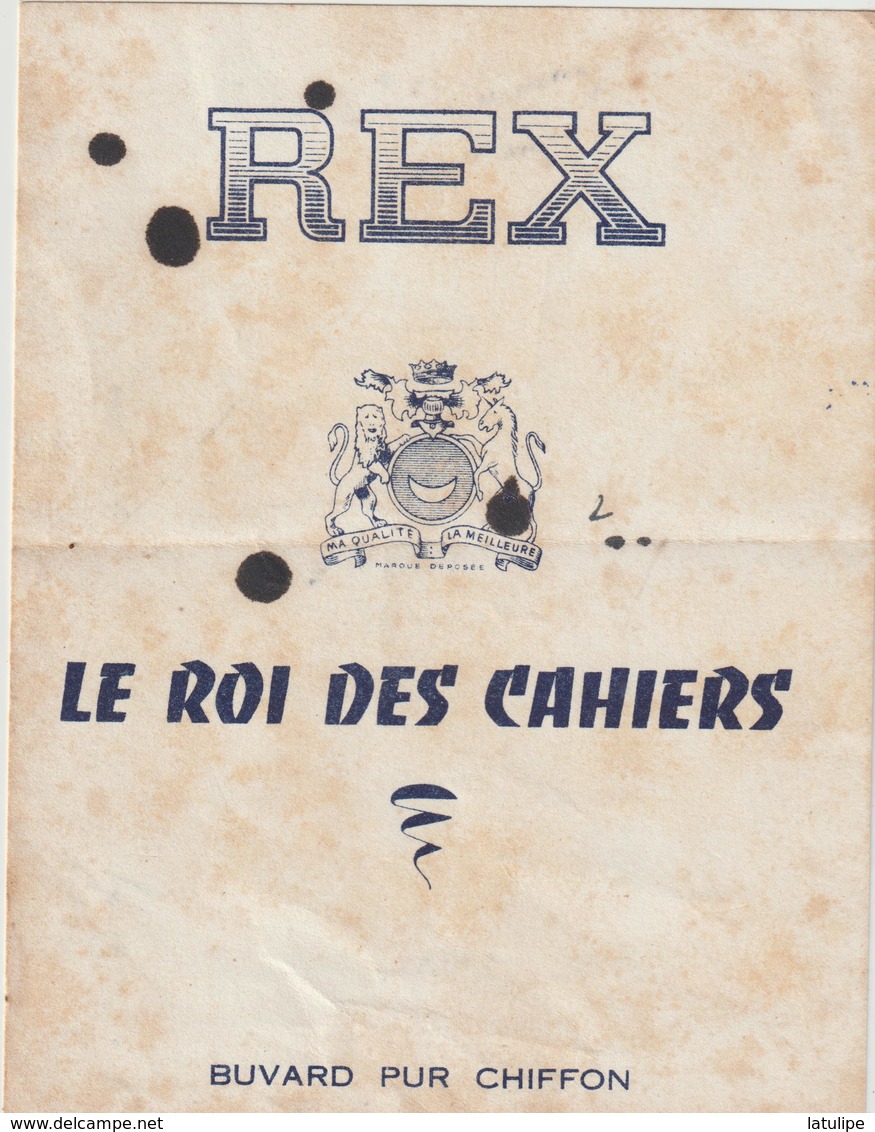 Buvard Pur Chiffon  REX  -Le Roi Des Cahiers - R