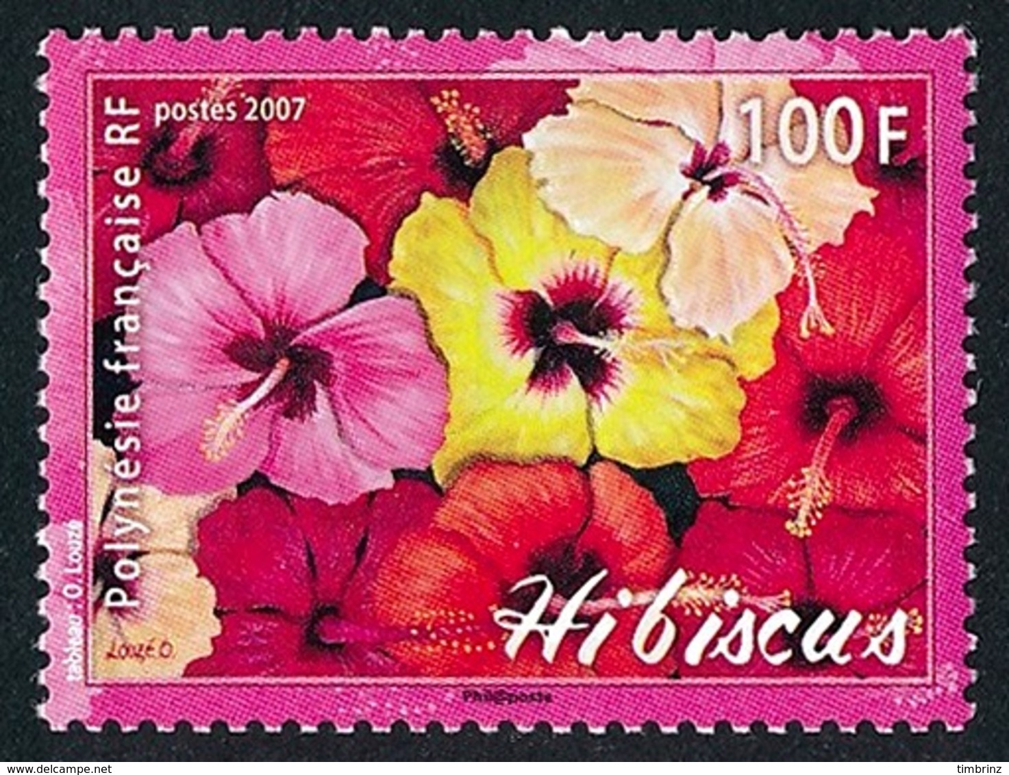 POLYNESIE 2007 - Yv. 821 **   Faciale= 0,84 EUR - Fleurs D'hibiscus  ..Réf.POL24231 - Ungebraucht