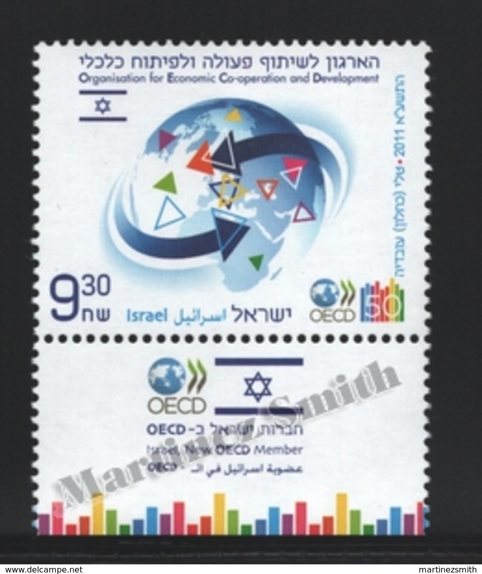 Israel 2011  Yv. 2153, Israel, New OCED Member – Tab - MNH - Ungebraucht (mit Tabs)