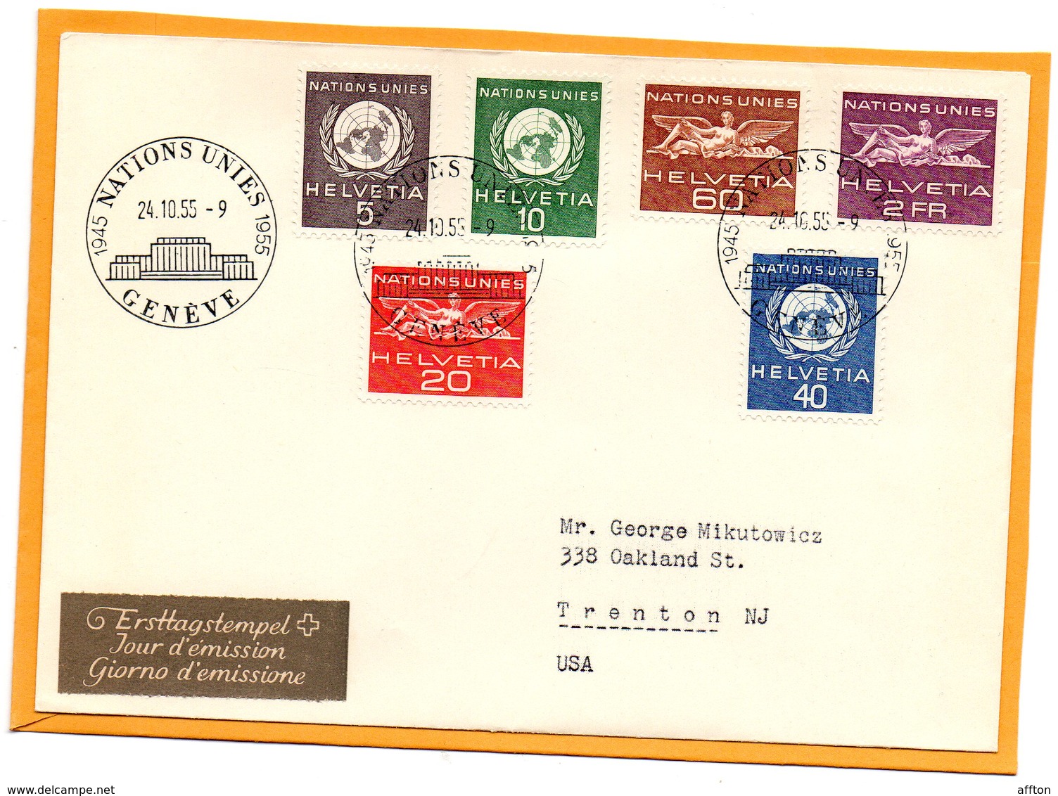 Switzerland 1955 FDC - Officials