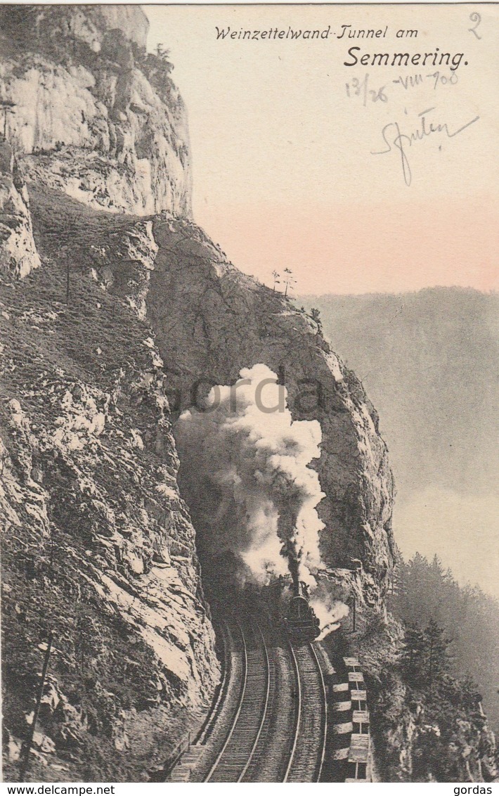 Austria - Semmering - Weinzettelwand Tunnel - Bahn - Steam Train Engine - Lokomotive - Semmering