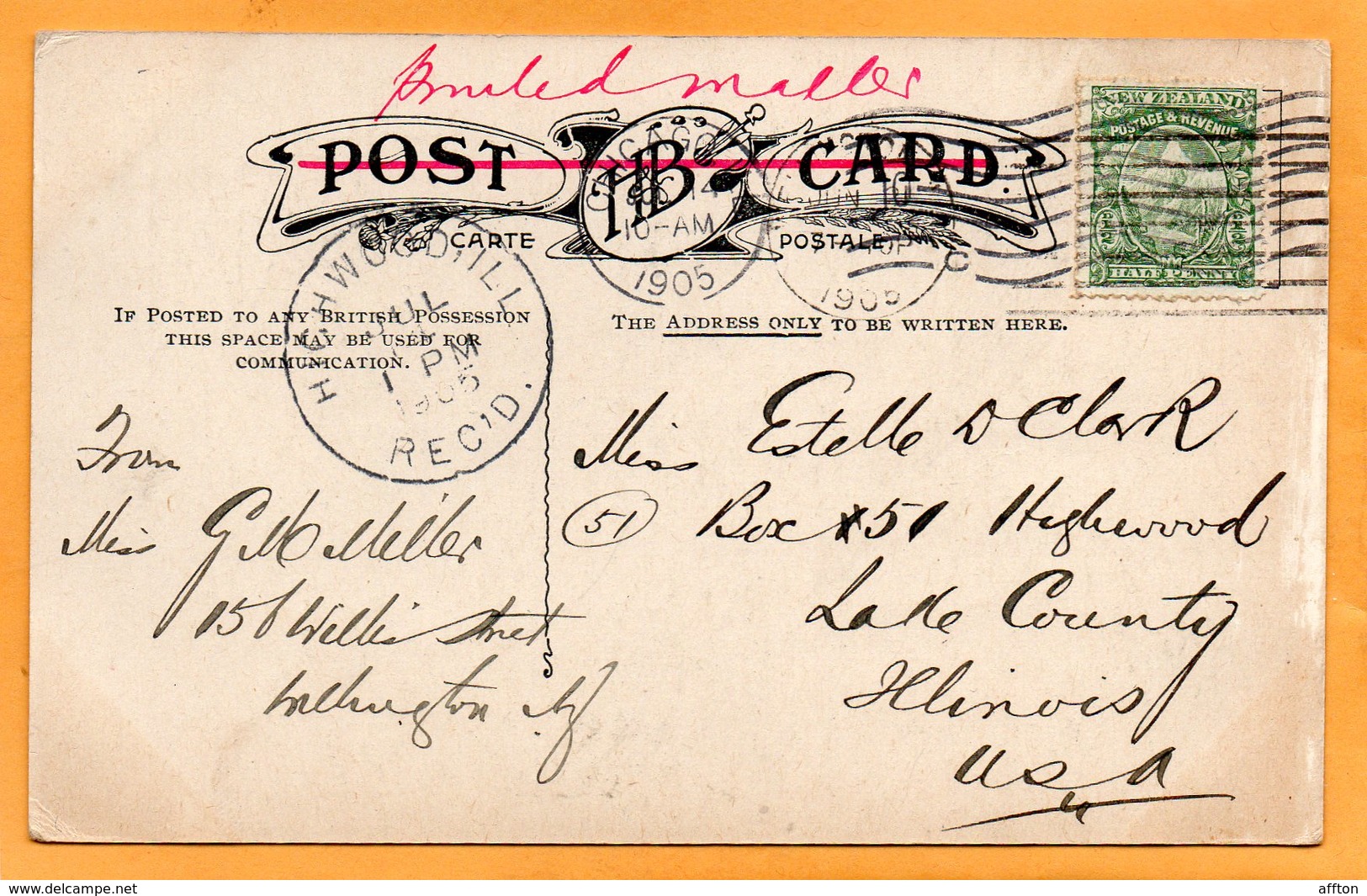 Tawhao New Zealand 1905 Postcard Mailed - New Zealand