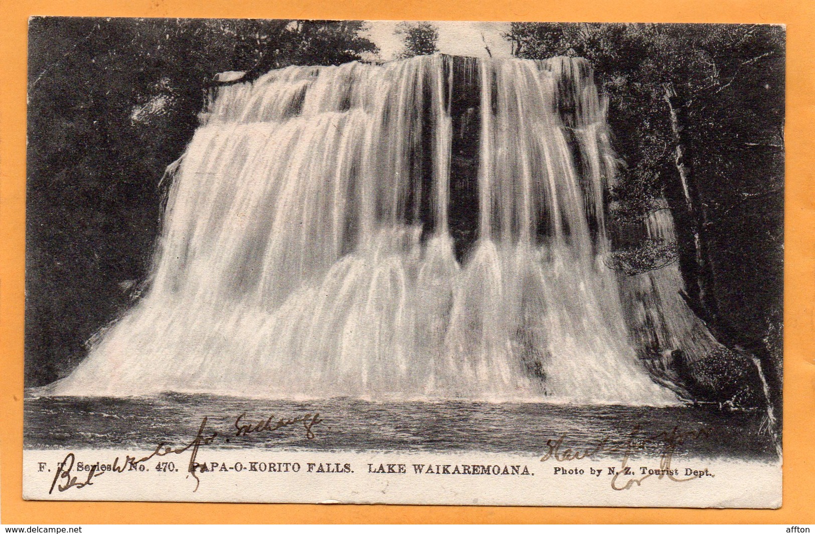 Lake Waikaremoana New Zealand 1905 Postcard Mailed - New Zealand