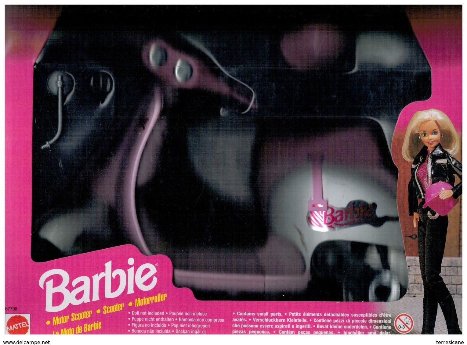 BARBIE MOTOR SCOOTER MOTORROLLER LA MOTE DE BARBIE MATTEL 1997 VESPA - Barbie