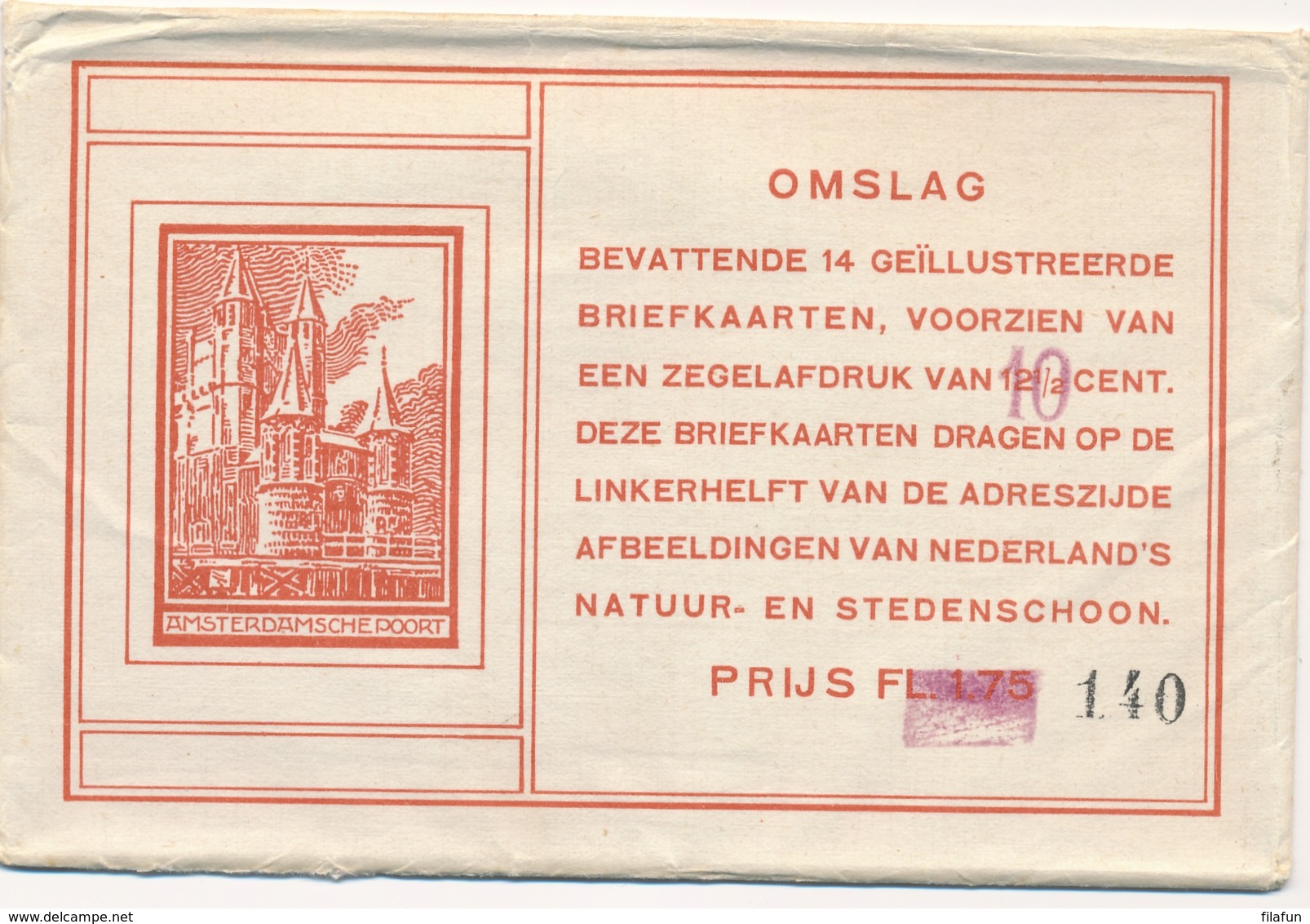 Nederland - 1926 - 10 Op 12,5+5 Cent , Geillustreerde Briefkaart G214 - Set In Originele Omslag - Ongebruikt - As Issued - Entiers Postaux