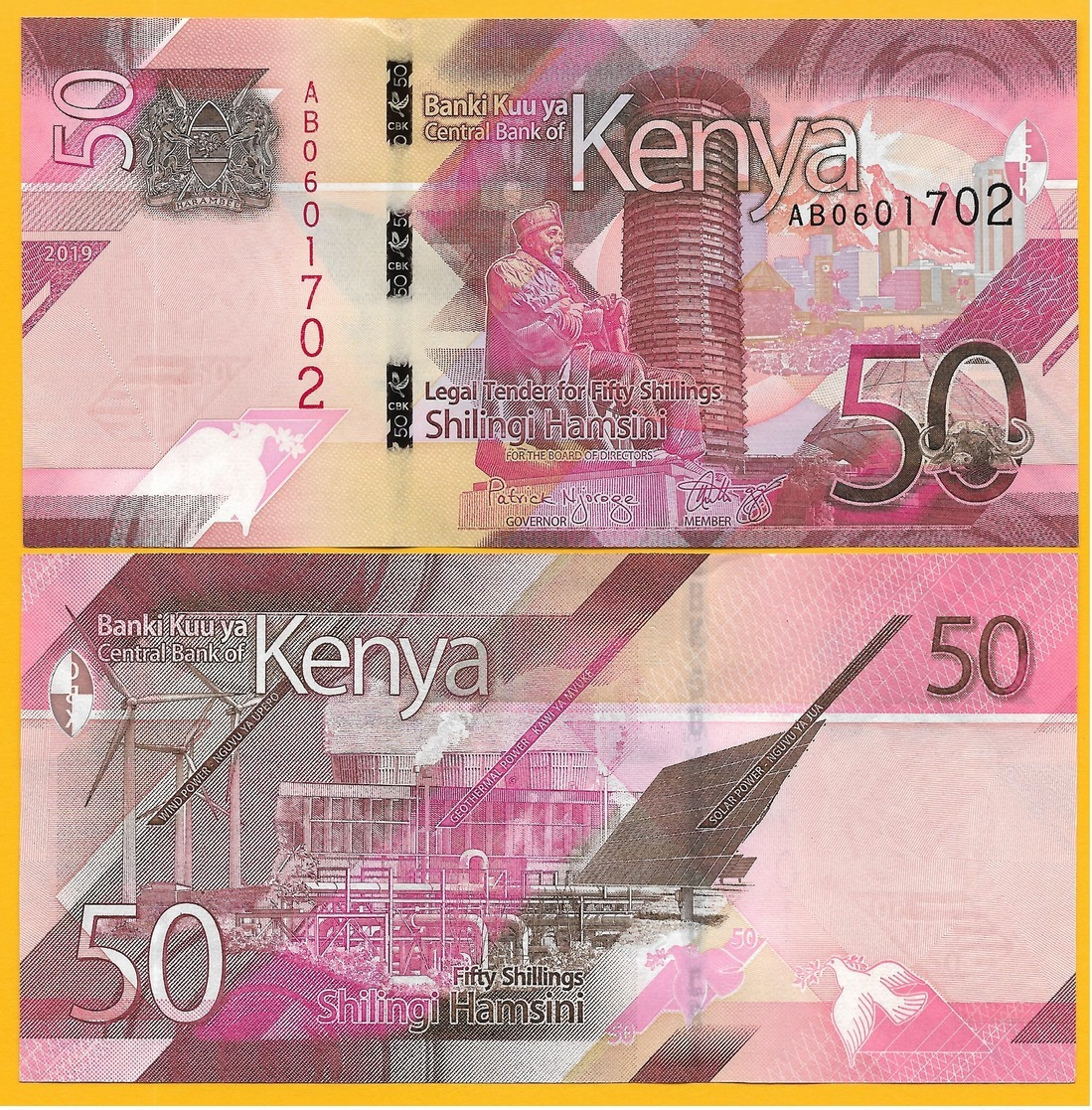 Kenya 50 Shillings P-NEW 2019 UNC Banknote - Kenia