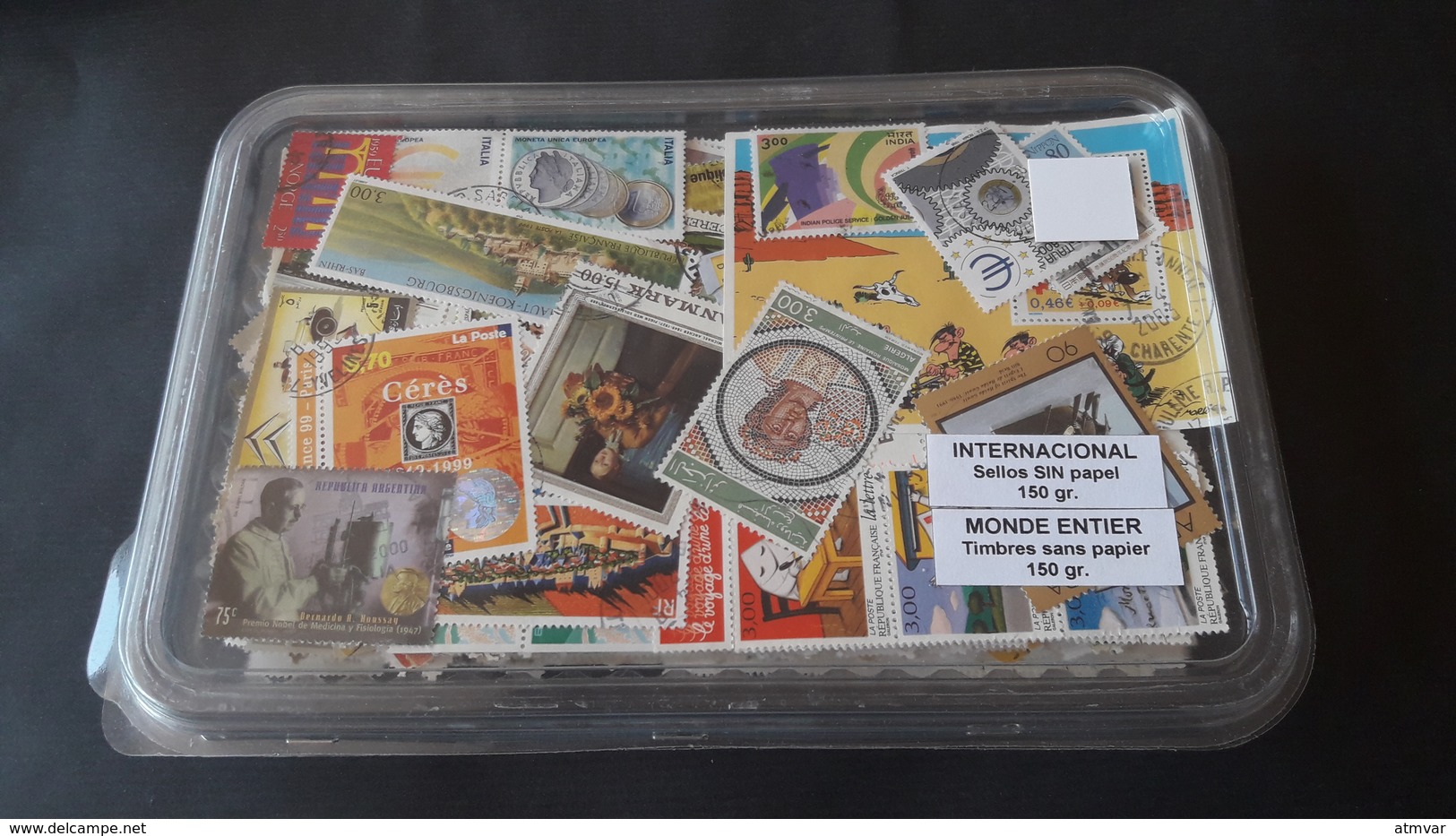 WORLDWIDE - KILOWARE 150 G. Sellos Usados, Sin Papel / Used Stamps, Off Paper / Timbres Oblitérés, Sans Papier - Mezclas (max 999 Sellos)