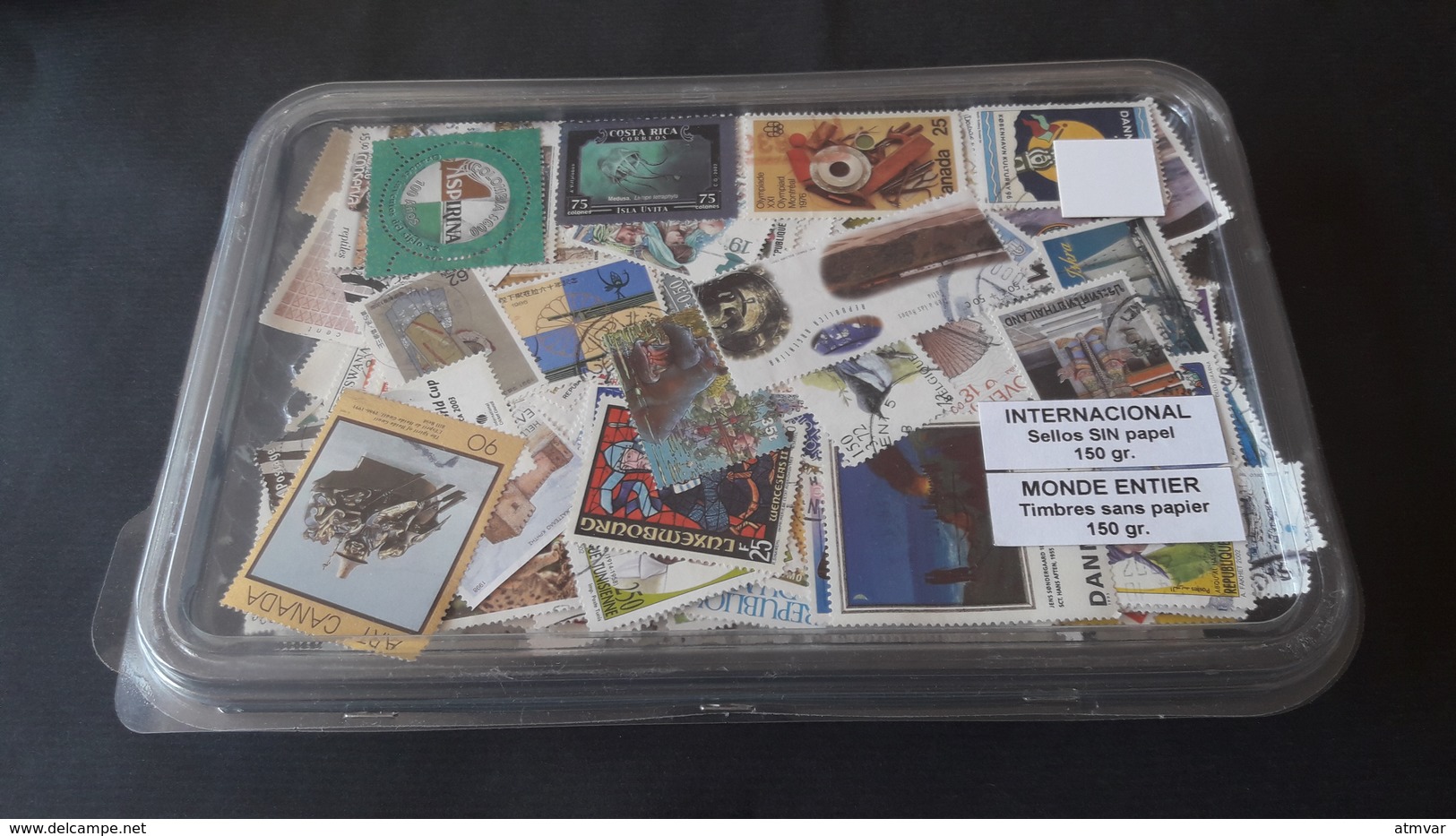 WORLDWIDE - KILOWARE 150 G. Sellos Usados, Sin Papel / Used Stamps, Off Paper / Timbres Oblitérés, Sans Papier - Mezclas (max 999 Sellos)