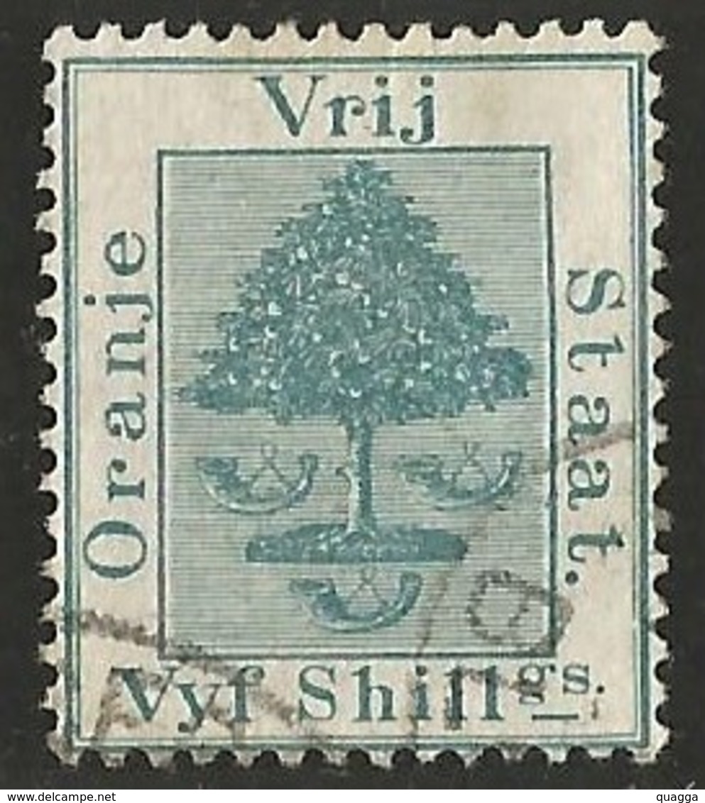 Orange Free State 1878. 5sh Green. SACC 13, SG 20. - Oranje-Freistaat (1868-1909)