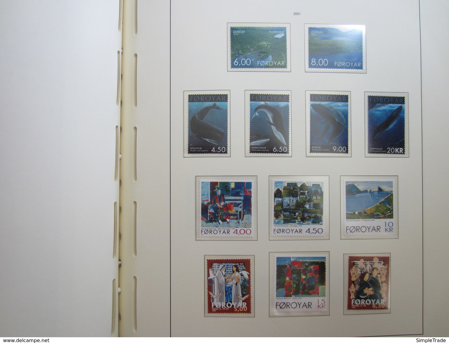 Faroe Islands 2001 ,  Facit 402 - 413  (Complete Sets) (Box 1 - 43) - Islas Faeroes