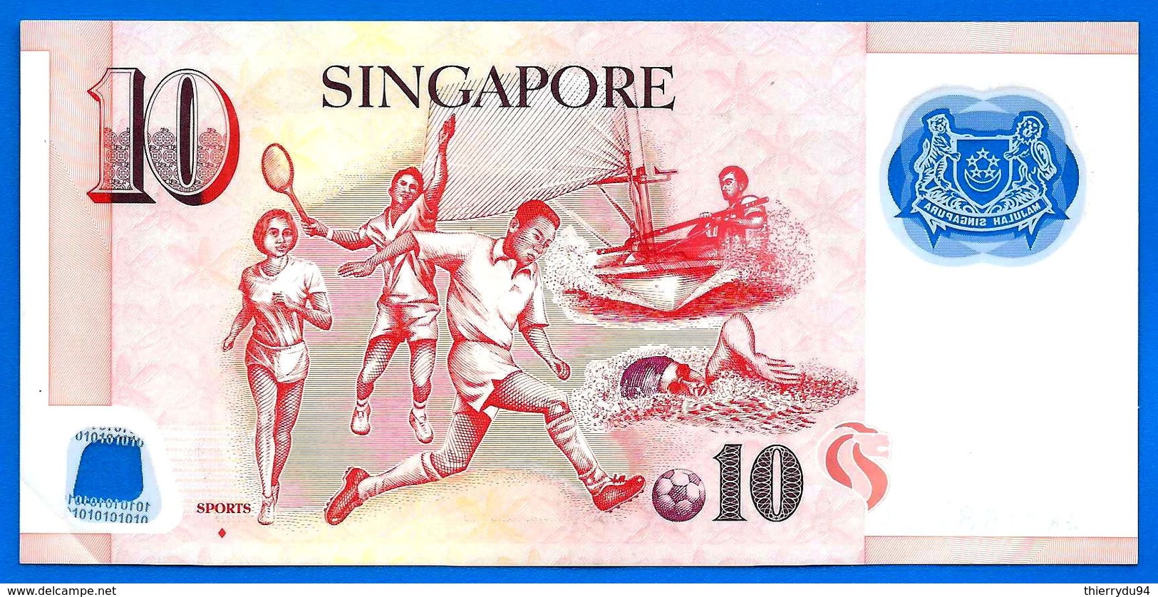 Singapour 10 Dollars 2005 Sport Polymere Polymer Singapore Paypal Bitcoin OK - Singapur