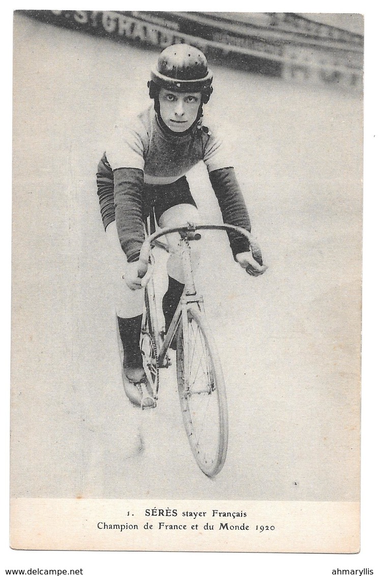 Cyclisme 1 Seres Stayer Français Champion De France Et Du Monde 1920 Non Circulée - Cyclisme