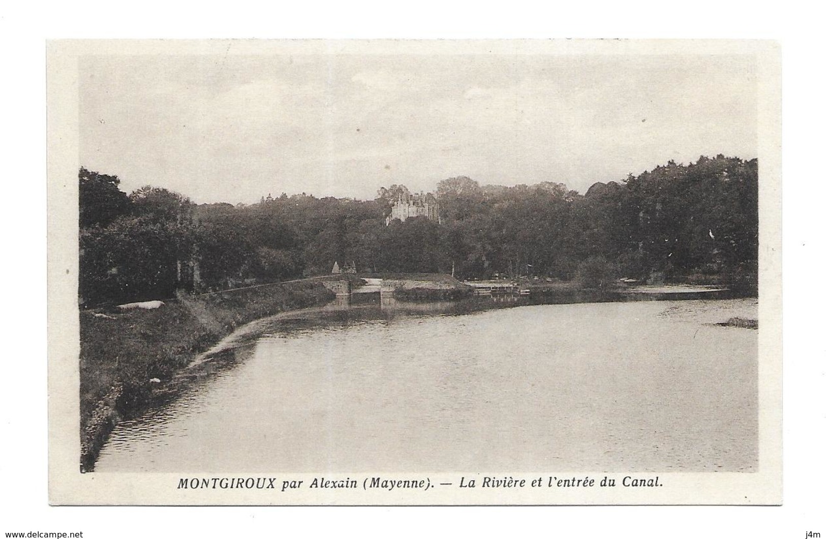 53/ MAYENNE... MONTGIROUX Par Alexain. La Rivière Et L'Entrée Du Canal - Autres & Non Classés