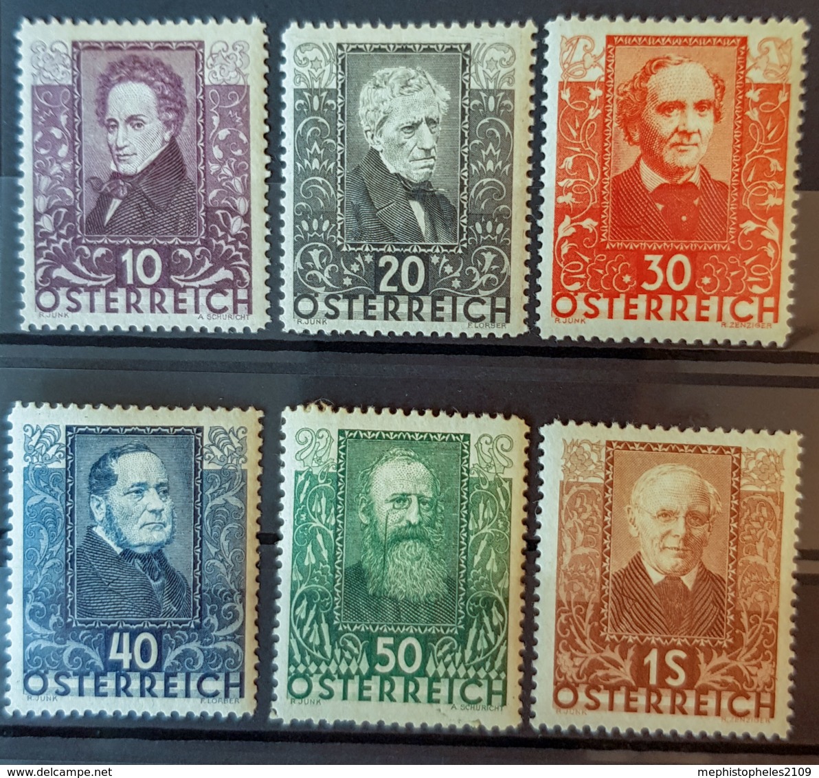 AUSTRIA 1931 - MLH - ANK 524 - 529 - Dichter - Nuevos