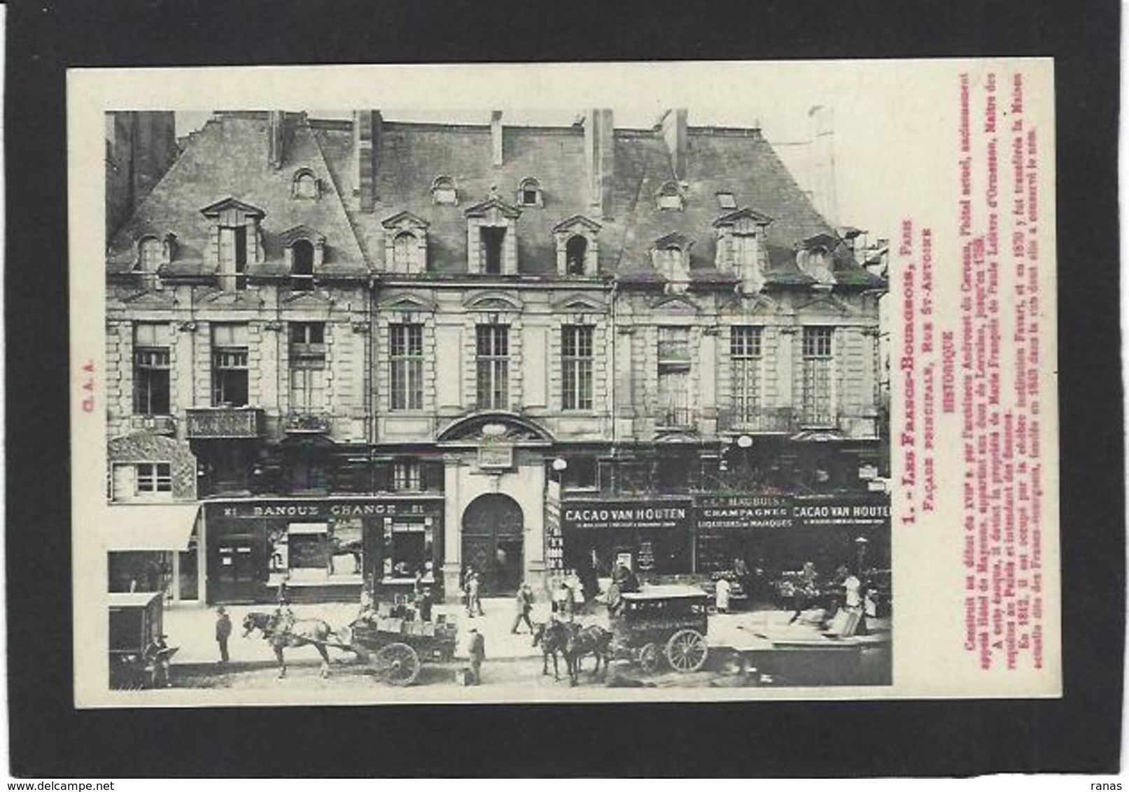 CPA Paris 75 Commerce Shop Devanture Magasin Attelage Non Circulé - District 04