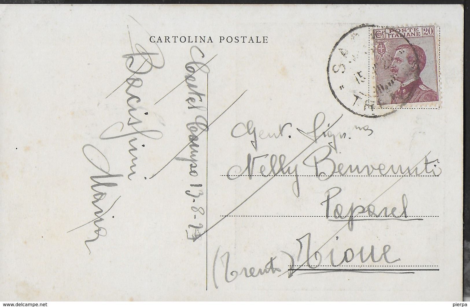 CASTEL CAMPO - STAMPA - FORMATO PICCOLO - VIAGGIATA 1923 - Châteaux