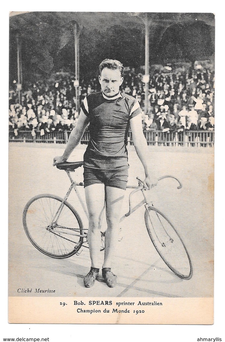 Cyclisme 29 Bob Spears Sprinter Australien Champion Du Monde 1920 Non Circulée - Cyclisme