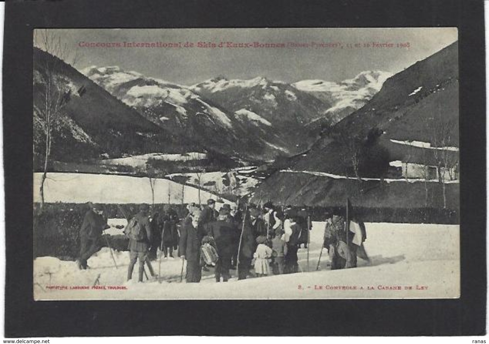 CPA Ski Sport D'hiver De Neige Eaux Bonnes Basses Pyrénées 1908 Non Circulé - Eaux Bonnes