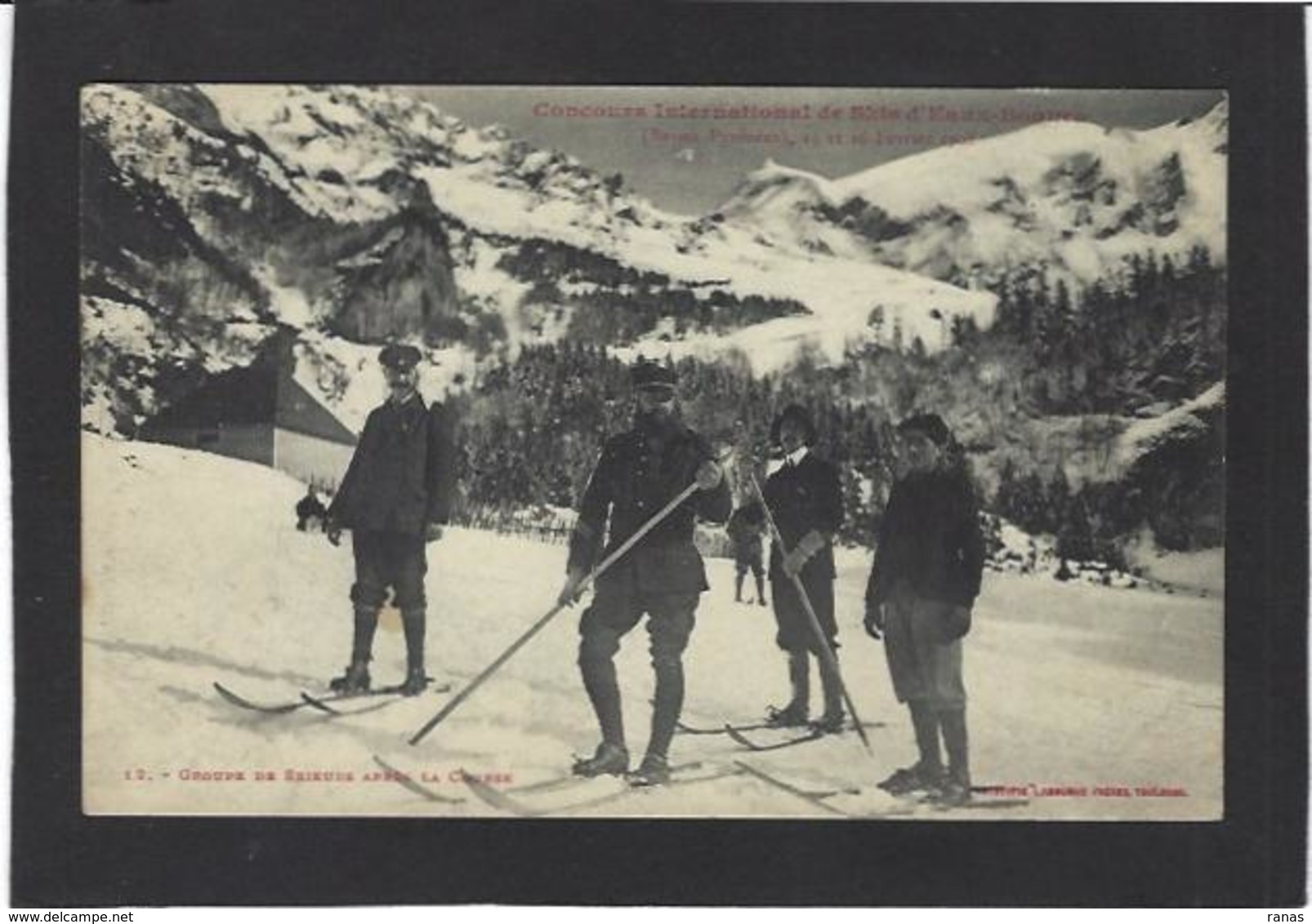 CPA Ski Sport D'hiver De Neige Eaux Bonnes Basses Pyrénées 1908 Non Circulé - Eaux Bonnes