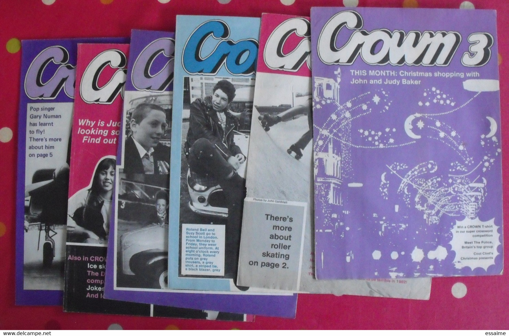 Lot De 6 Revues En Anglais. Crown N° 3,4,5,6,7,9. 1982 - Englische Grammatik