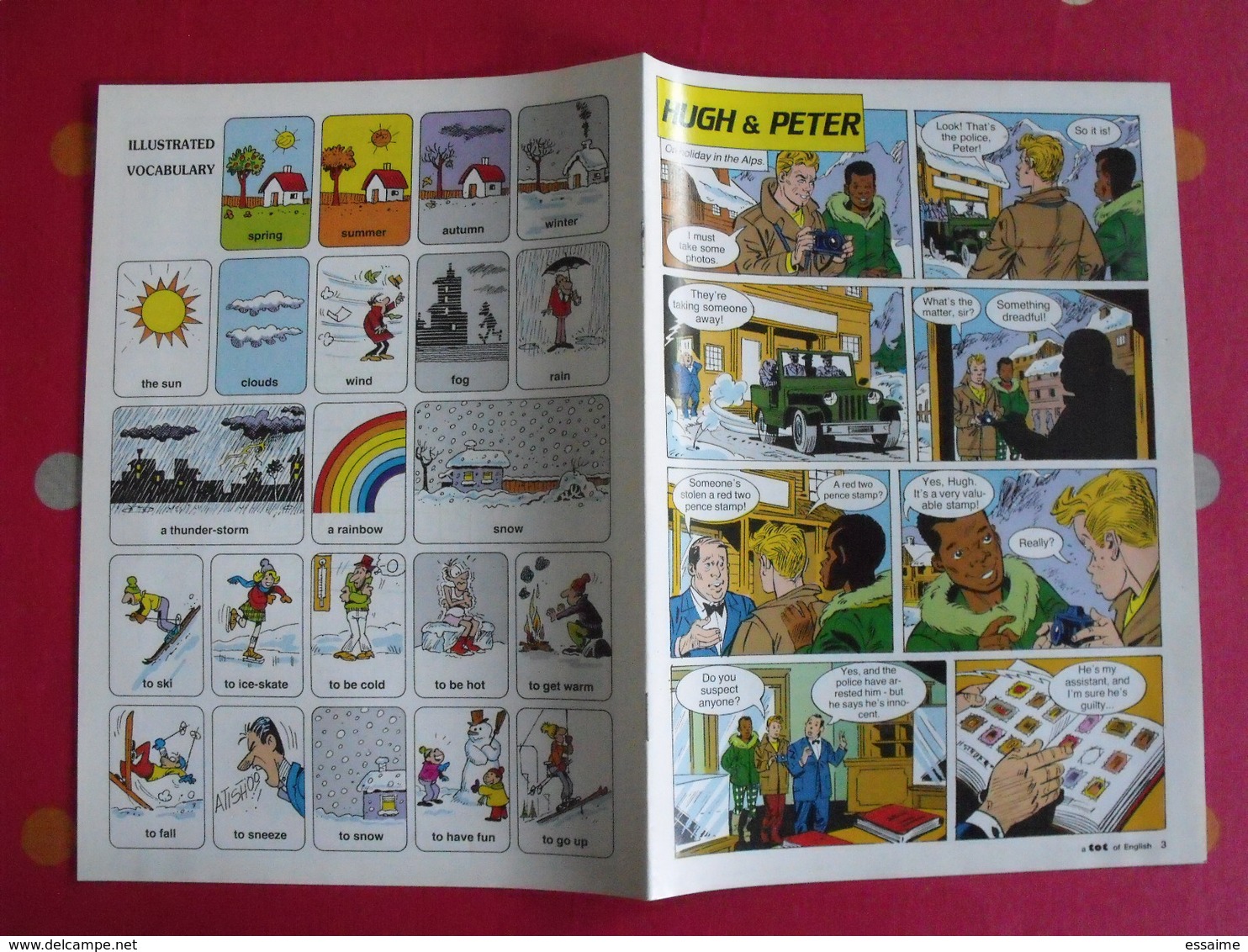 Lot De 3 Revues En Anglais. Bandes Dessinées, Jeux. Vers 1980 - Englische Grammatik