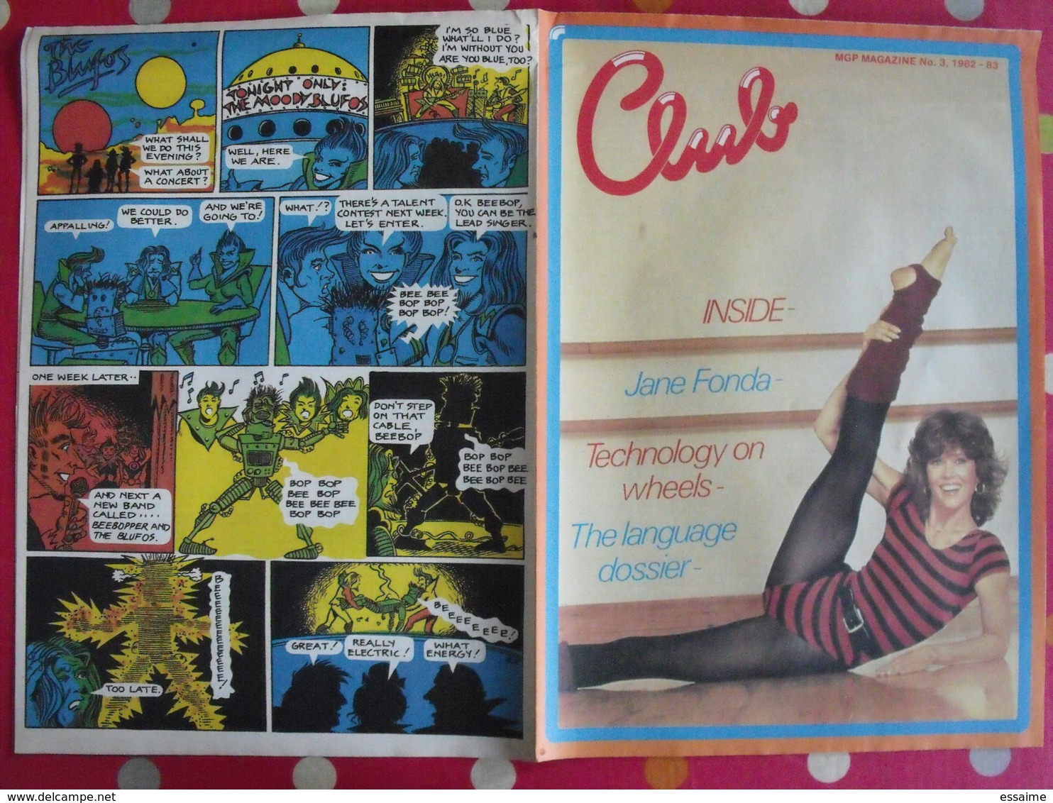 Lot De 4 Revues En Anglais. Club, Catch. Bandes Dessinées, Jeux. 1983 - Engelse Taal/Grammatica