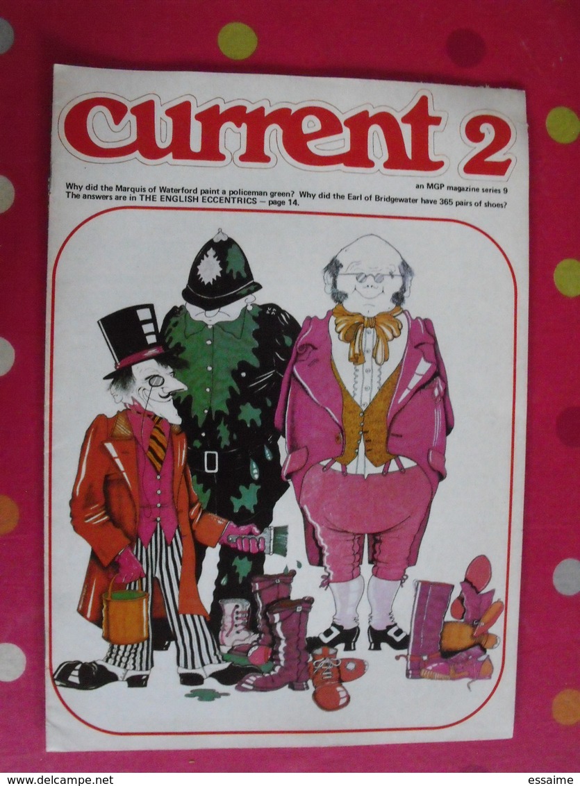 Lot De 9 Revues En Anglais. Current. 1975 - Langue Anglaise/ Grammaire